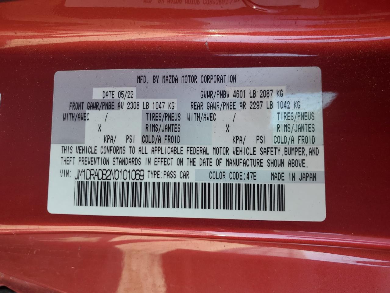 2022 MAZDA MX-30