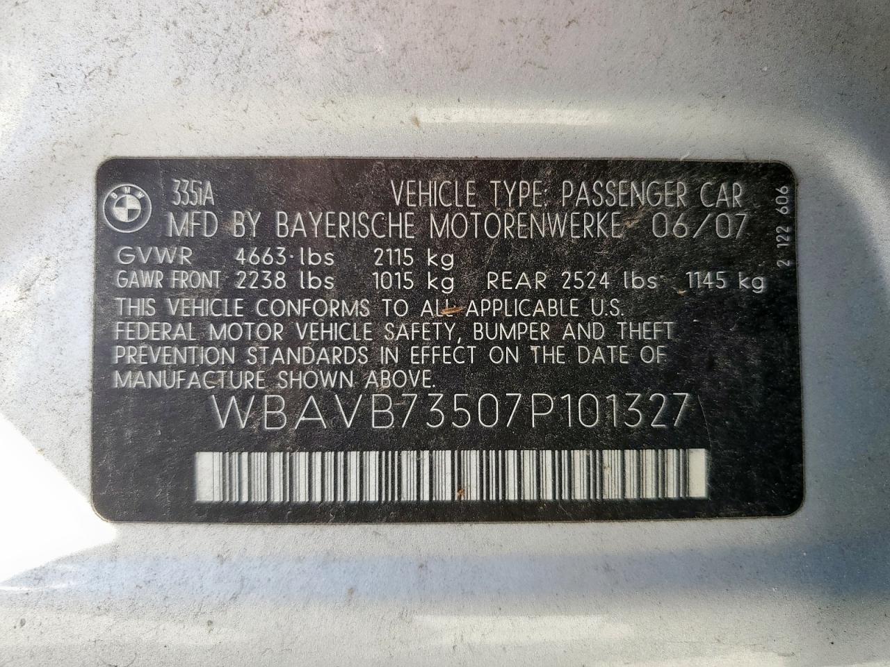 2007 BMW 3 SERIES
