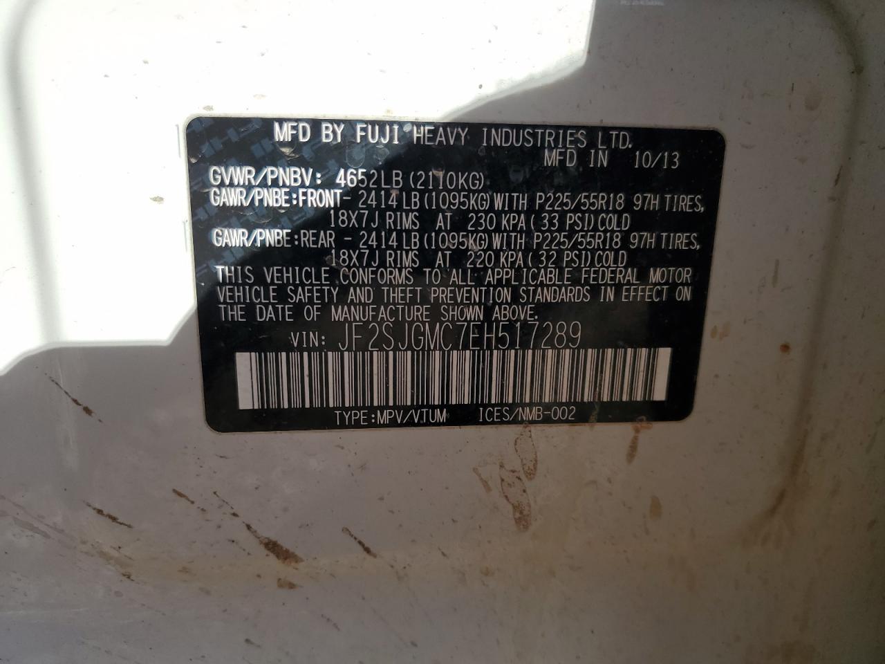 2014 SUBARU FORESTER