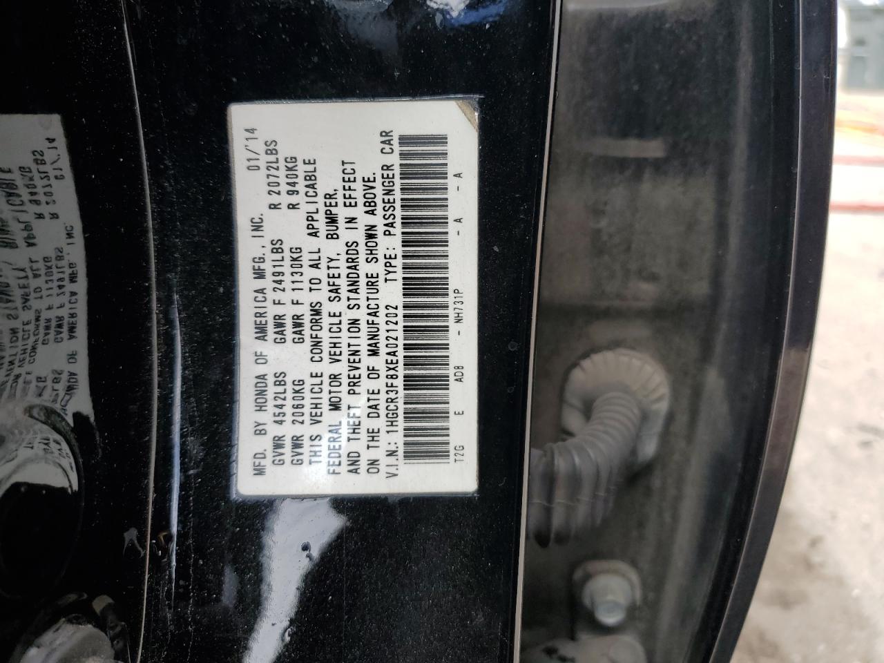 2014 HONDA ACCORD
