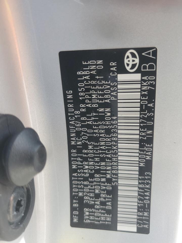 2019 TOYOTA COROLLA