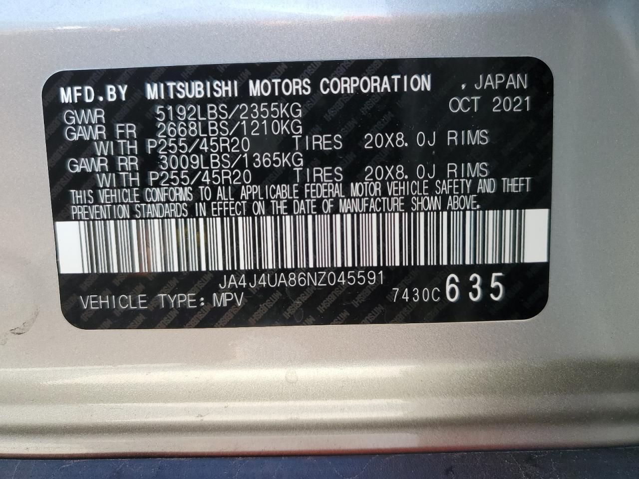 2022 MITSUBISHI outlander