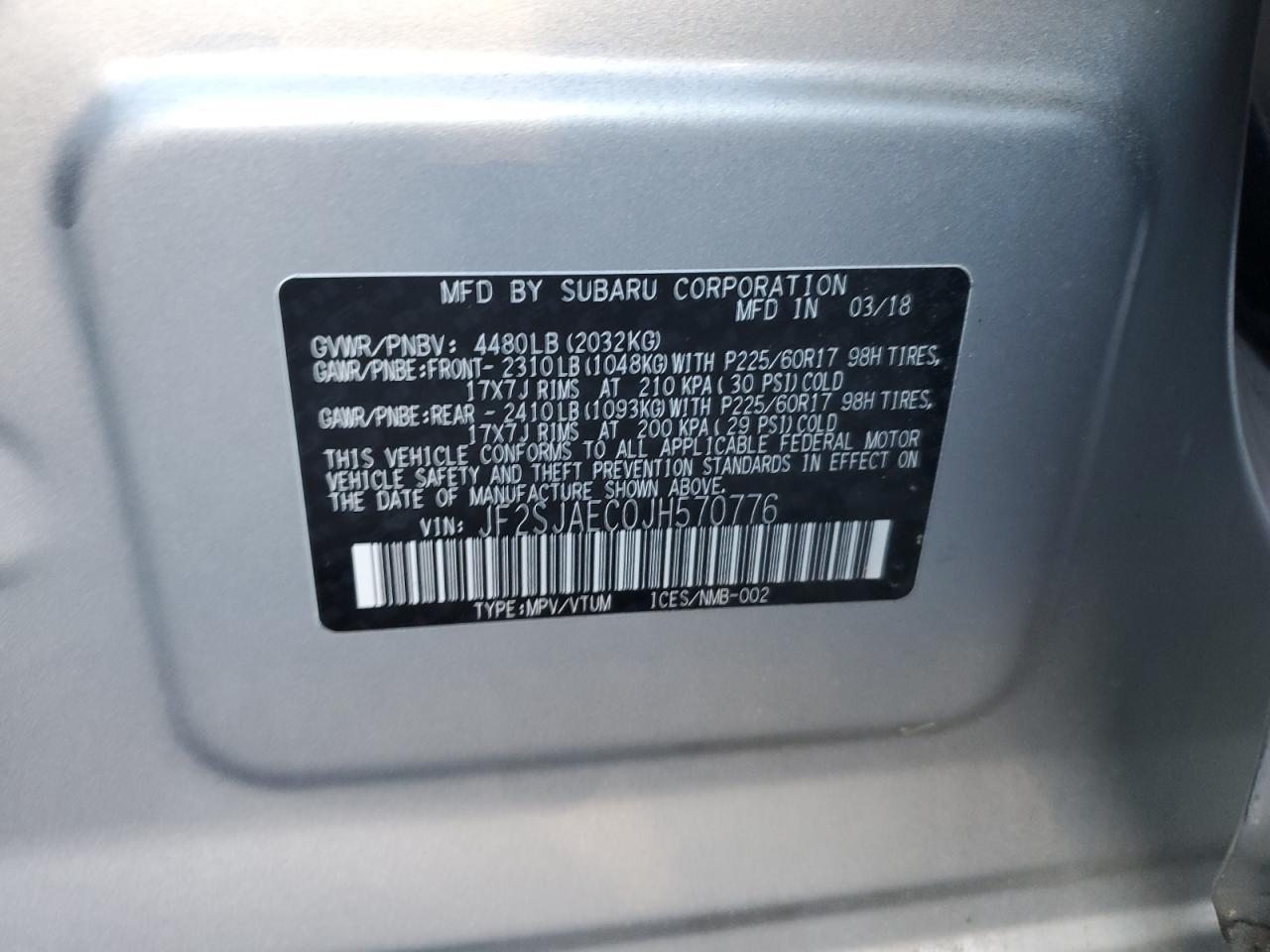 2018 SUBARU FORESTER