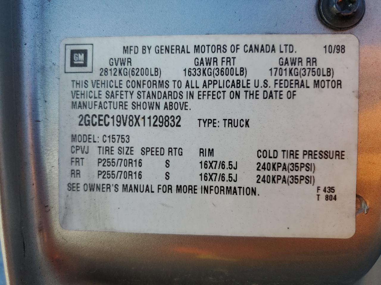 1999 CHEVROLET Silverado