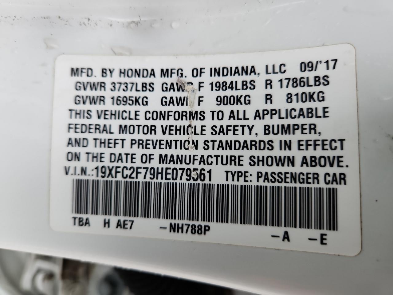2017 HONDA CIVIC