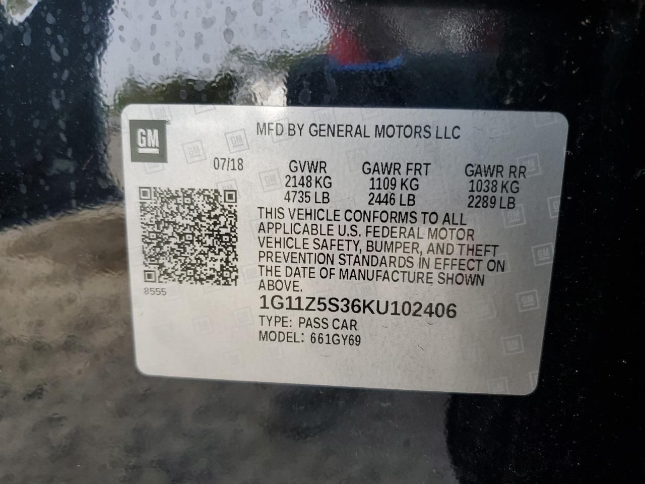 2019 CHEVROLET IMPALA