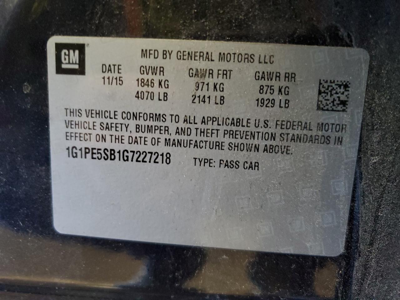 2016 CHEVROLET Cruze Limited