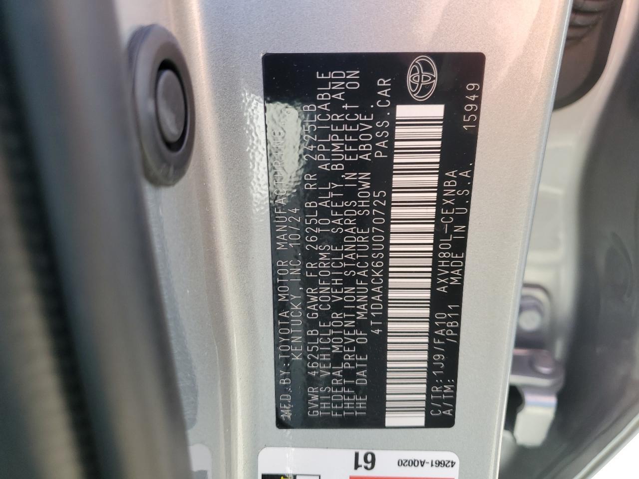 2025 TOYOTA CAMRY
