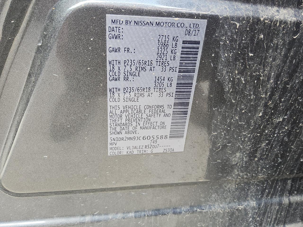 2018 NISSAN PATHFINDER