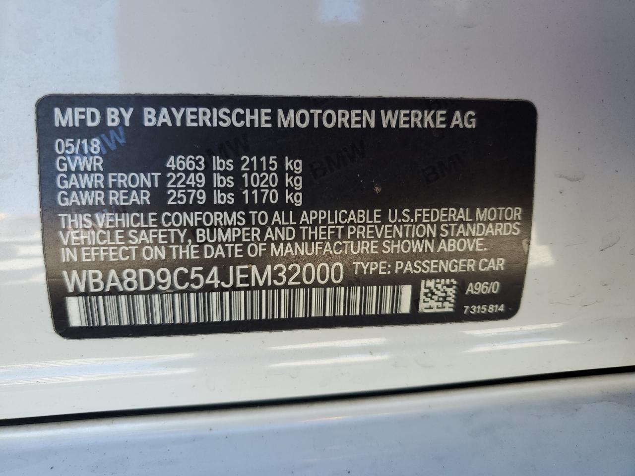 2018 BMW 3 SERIES