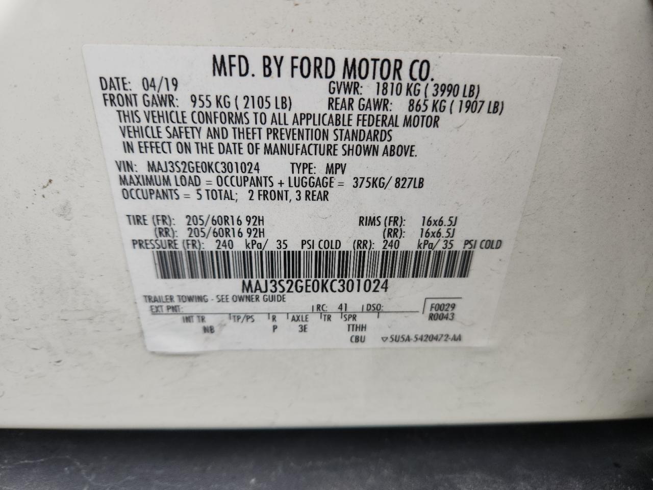 2019 FORD EcoSport
