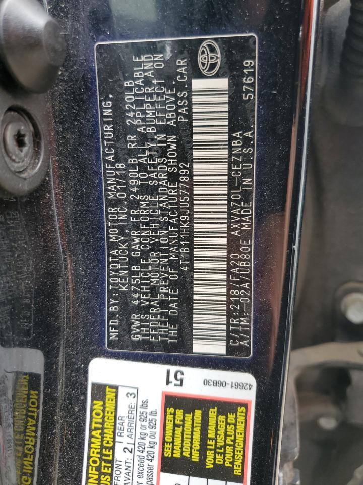 2018 TOYOTA CAMRY