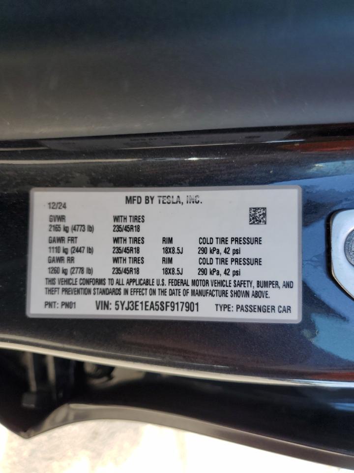 2025 TESLA MODEL 3
