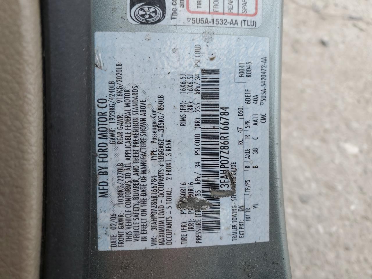 2006 FORD FUSION