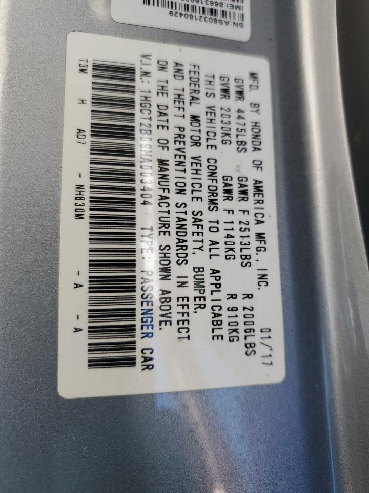 2017 HONDA ACCORD