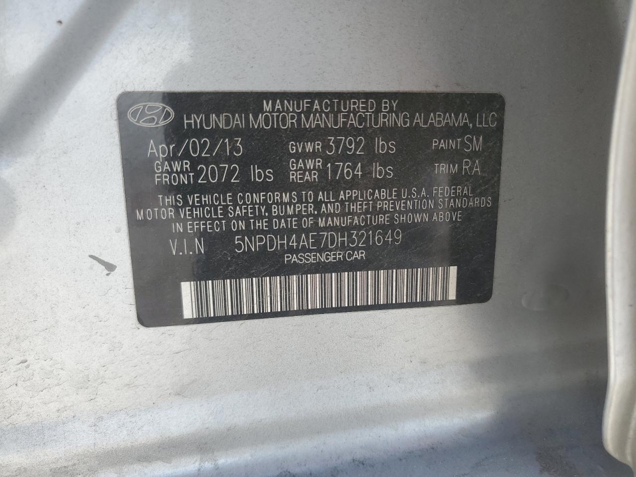 2013 HYUNDAI ELANTRA