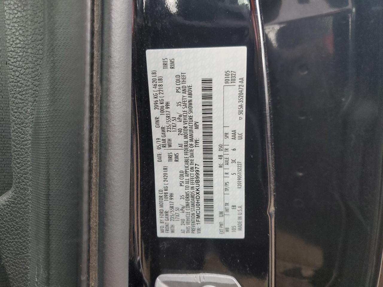 2019 FORD ESCAPE