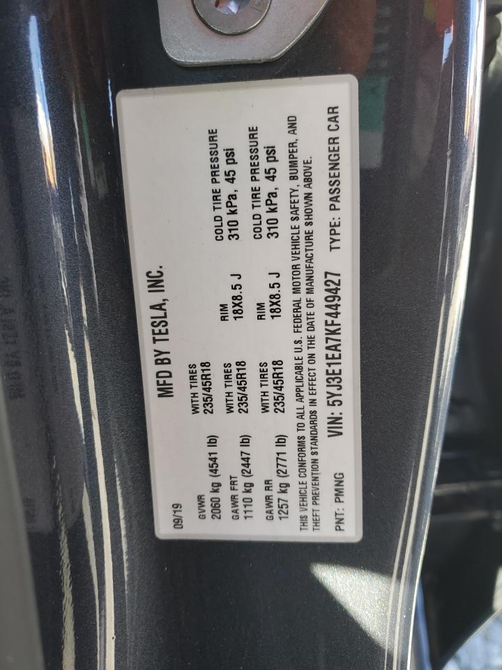 2019 TESLA MODEL 3