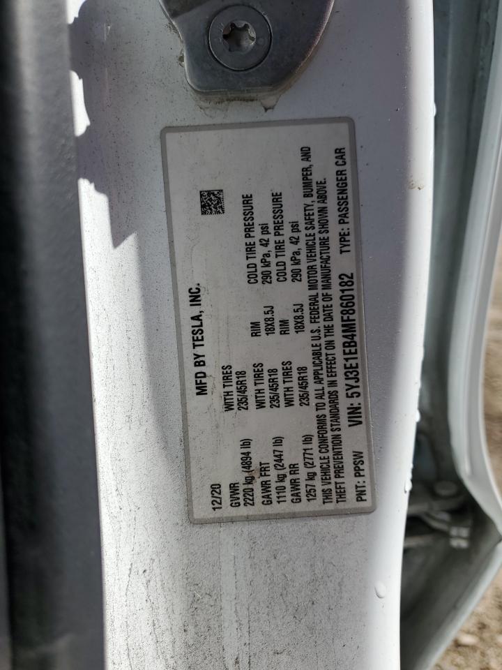 2021 TESLA MODEL 3