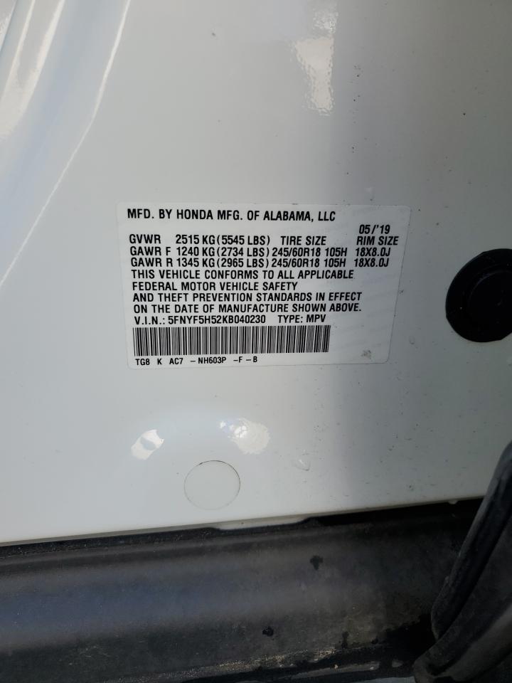 2019 HONDA PILOT