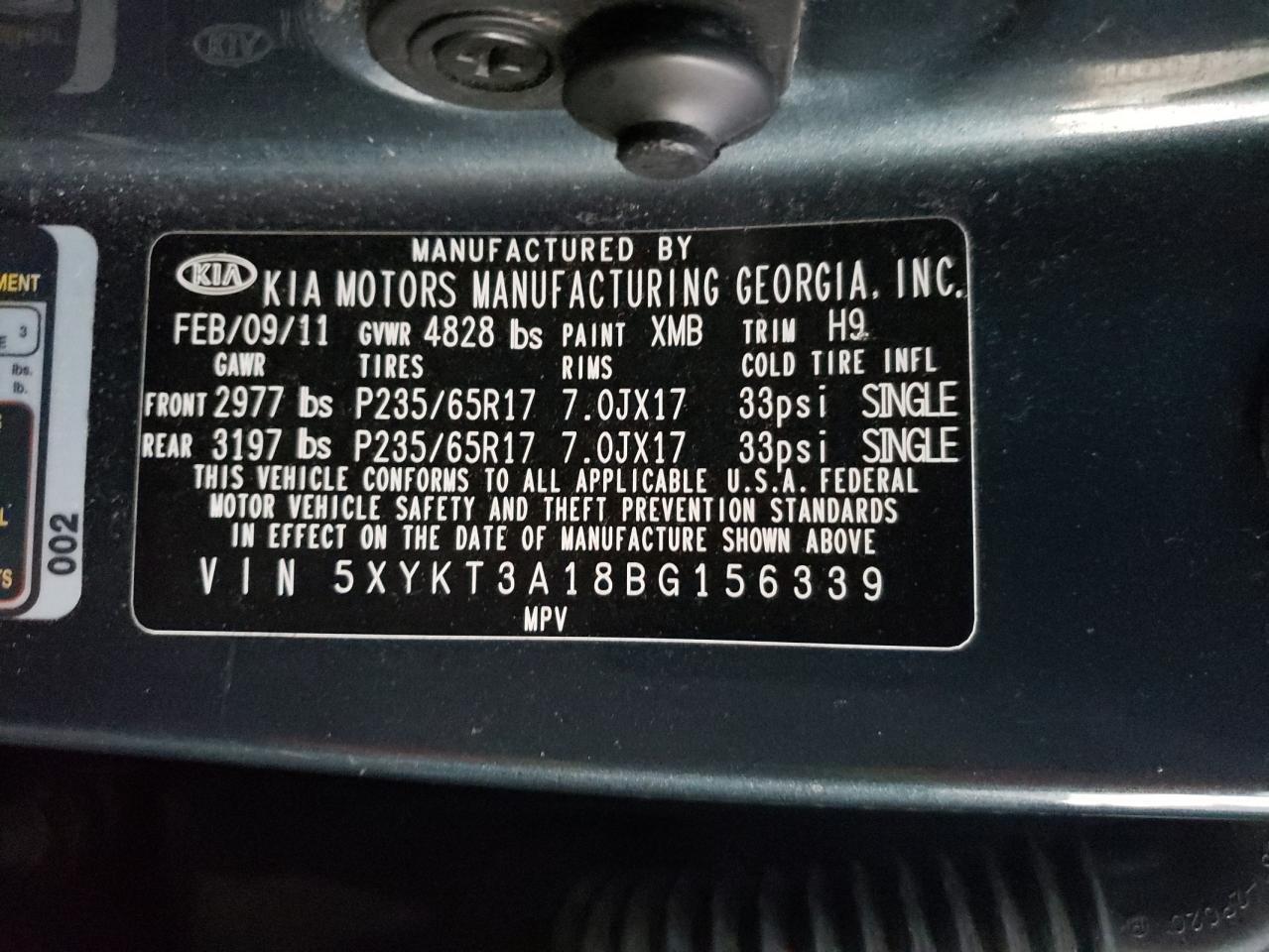 2011 KIA SORENTO