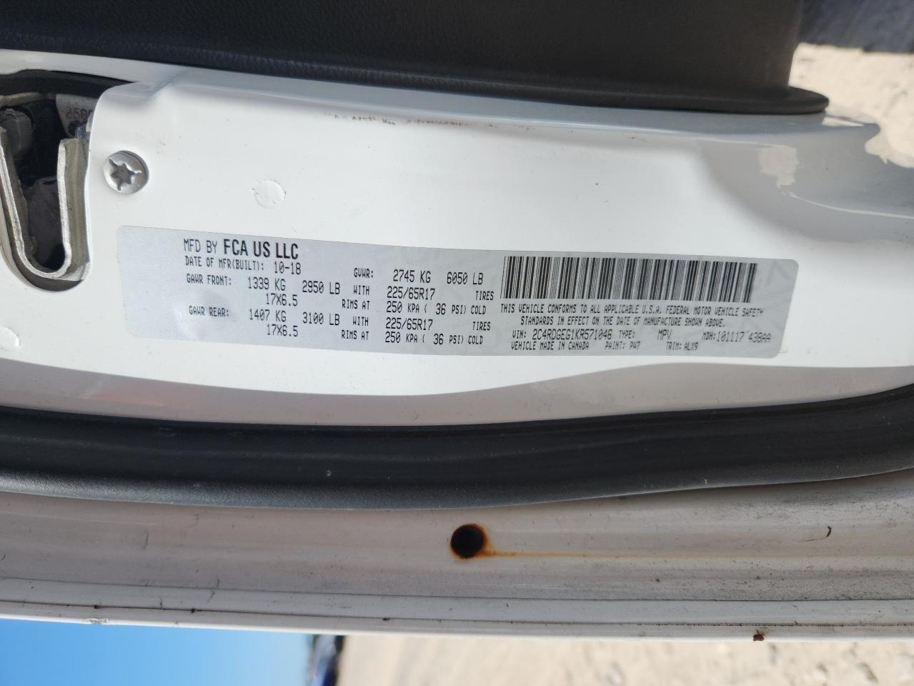 2019 DODGE GRAND CARAVAN