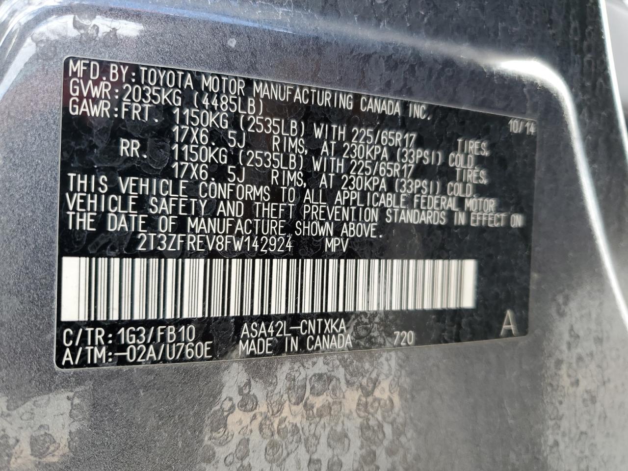 2015 TOYOTA RAV4