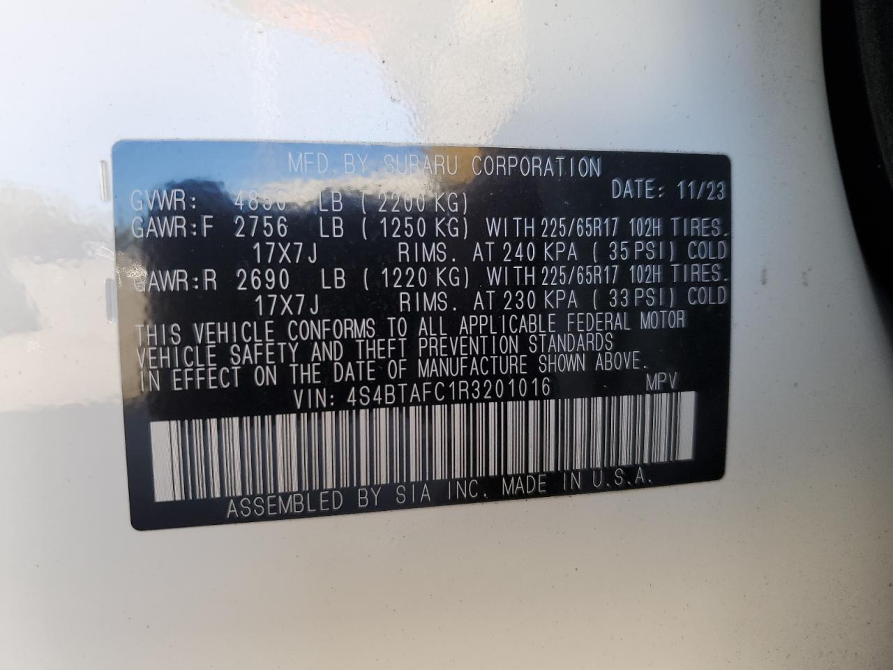 2024 SUBARU Outback