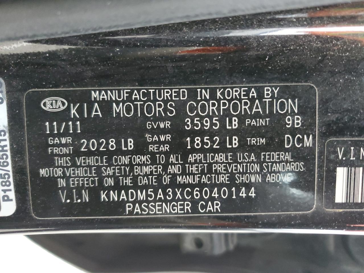 2012 KIA RIO