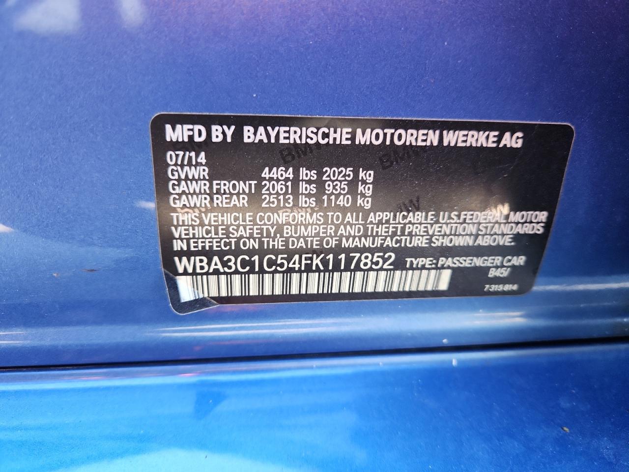 2015 BMW 3 SERIES
