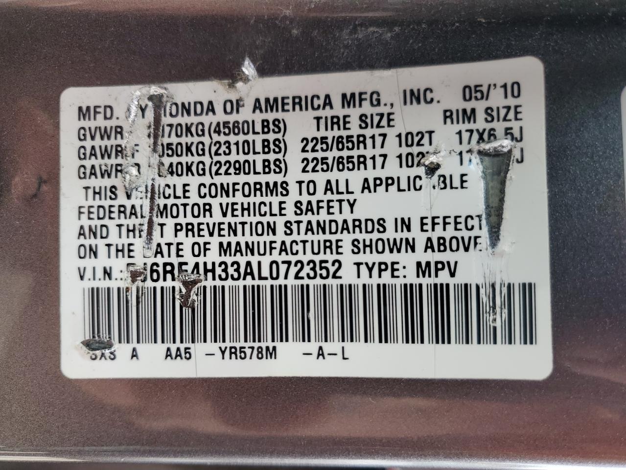 2010 HONDA CR-V