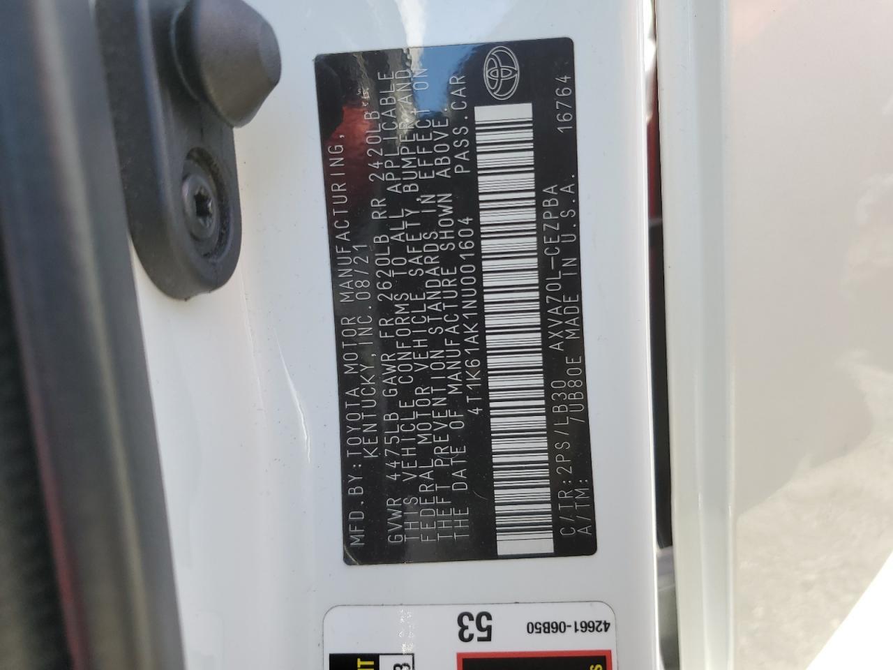 2022 TOYOTA CAMRY