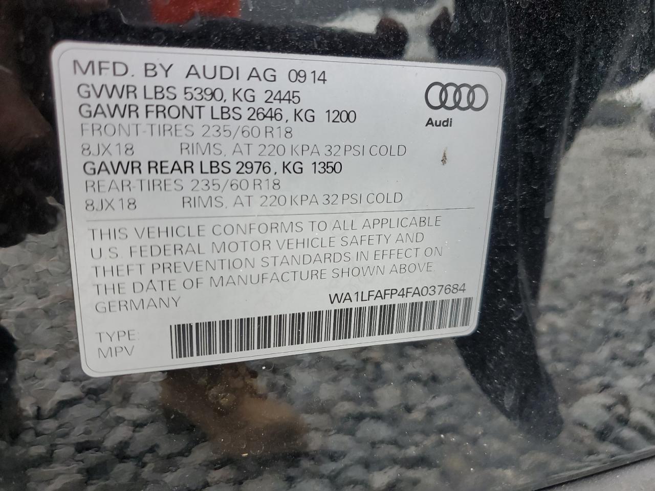 2015 AUDI Q5
