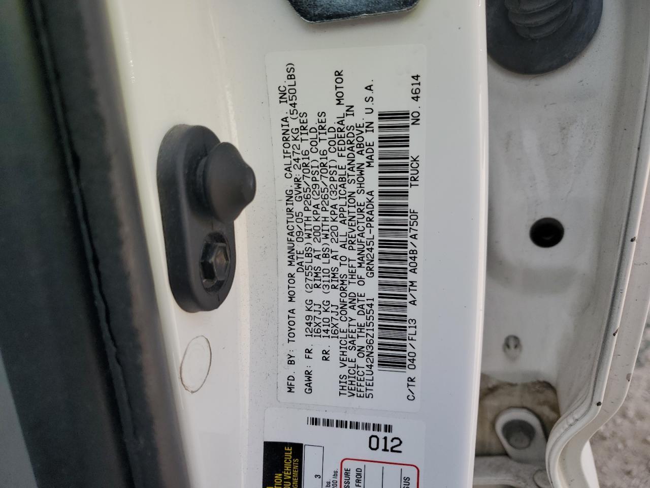 2006 TOYOTA TACOMA