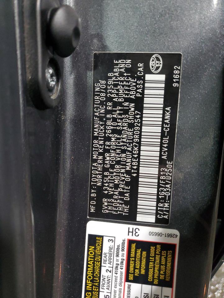 2009 TOYOTA CAMRY