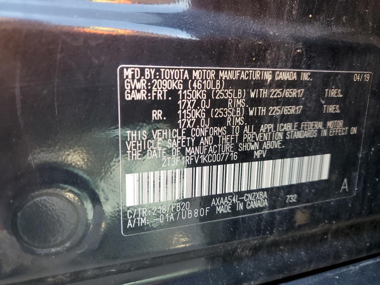 2019 TOYOTA RAV4