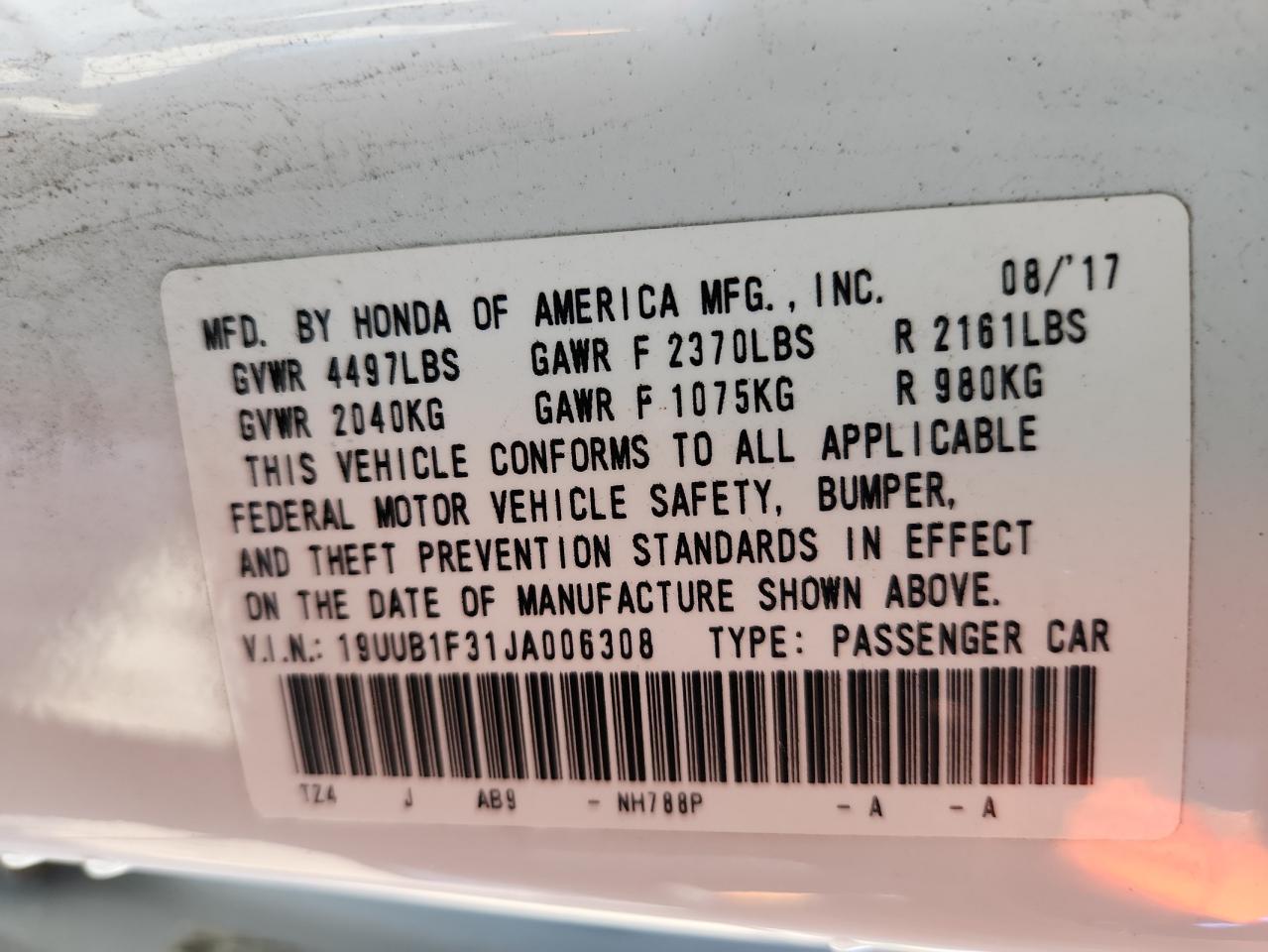 2018 ACURA TLX