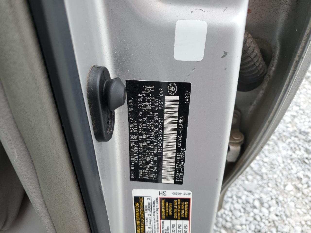 2009 TOYOTA CAMRY