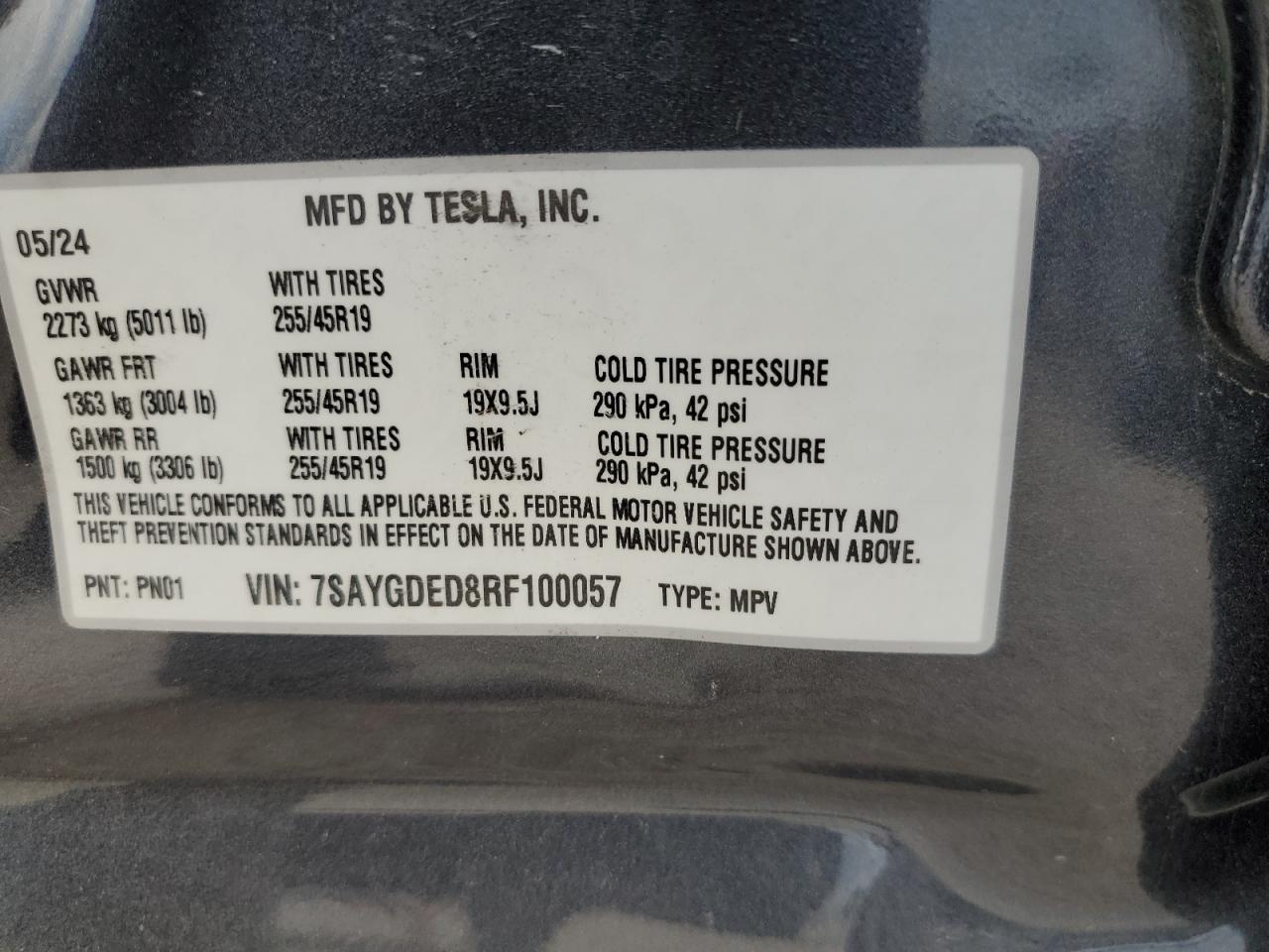 2024 TESLA MODEL Y