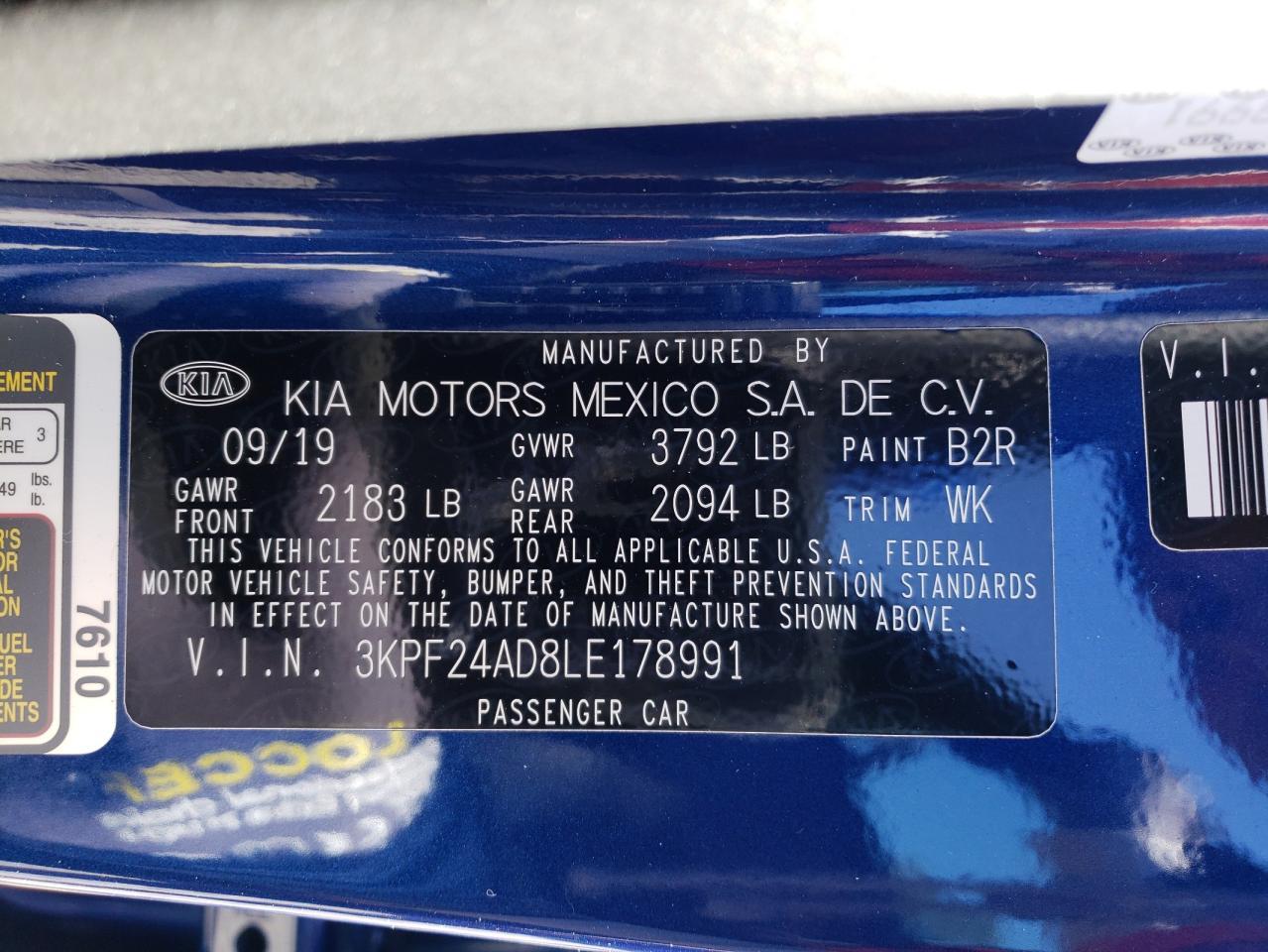 2020 KIA FORTE