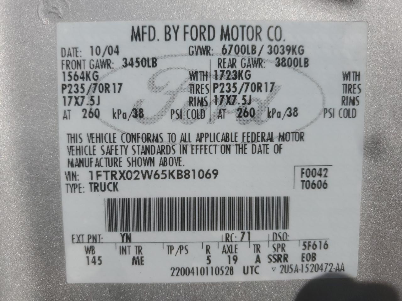 2005 FORD F-150