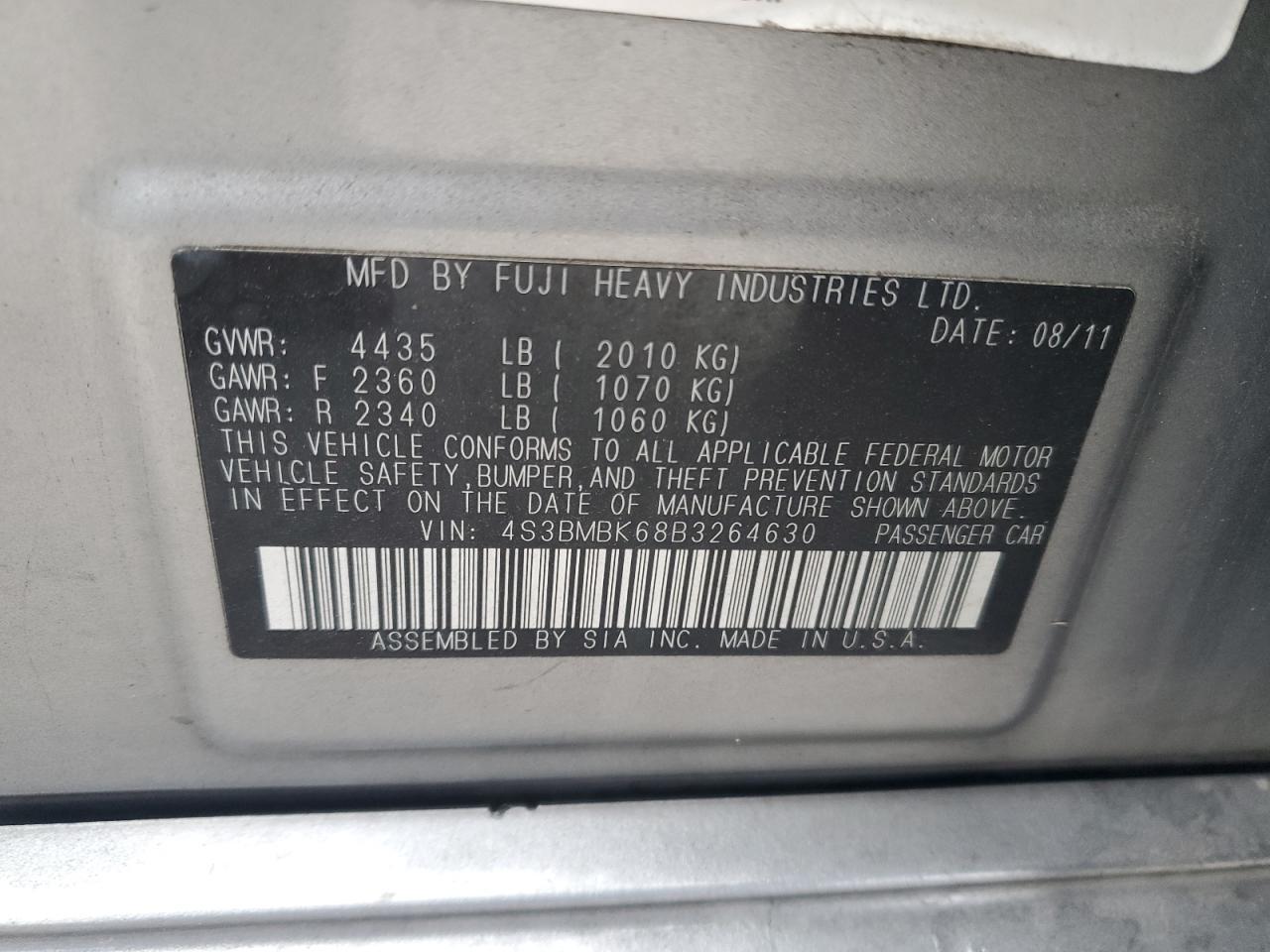 2011 SUBARU Legacy