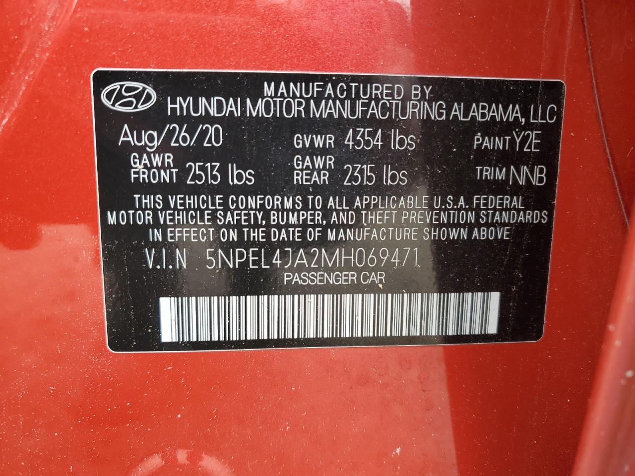 2021 HYUNDAI SONATA