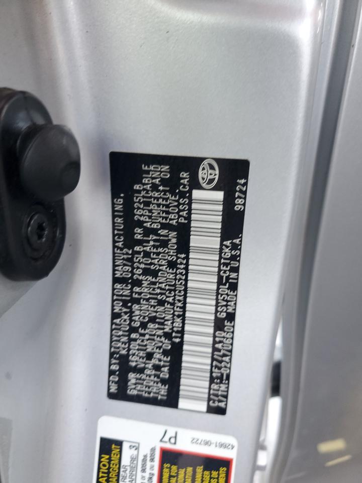 2012 TOYOTA CAMRY
