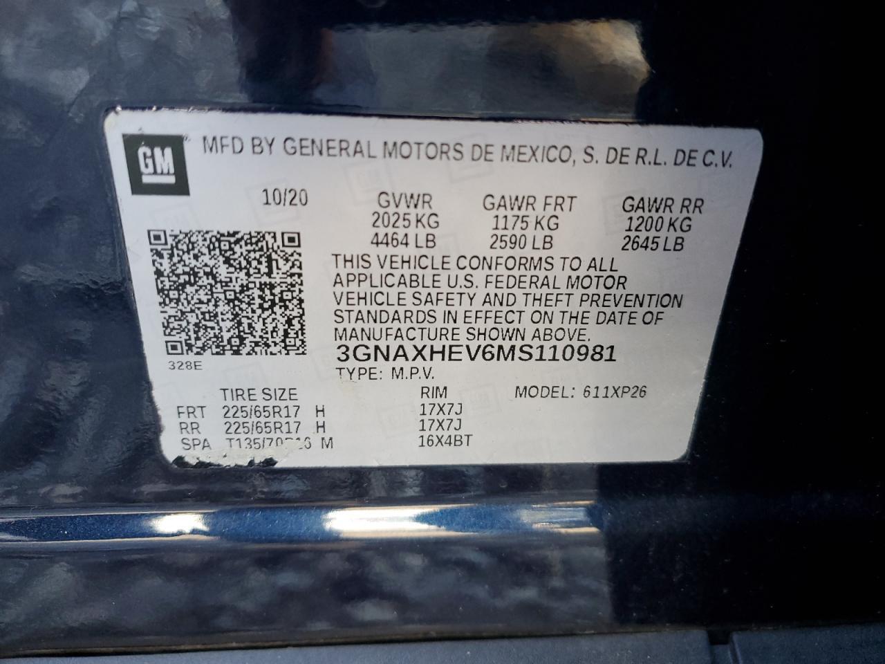 2021 CHEVROLET EQUINOX