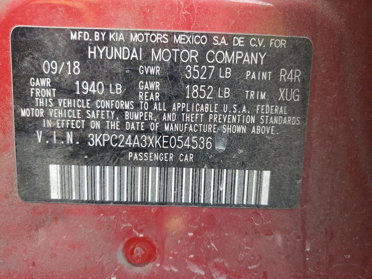 2019 HYUNDAI ACCENT