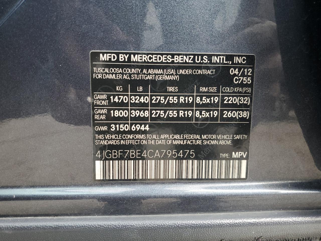2012 MERCEDES-BENZ GL-Class