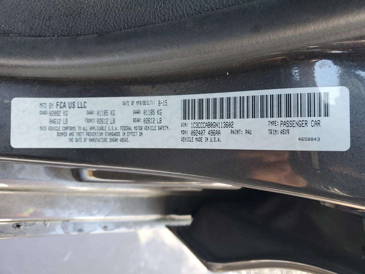 2016 CHRYSLER 200