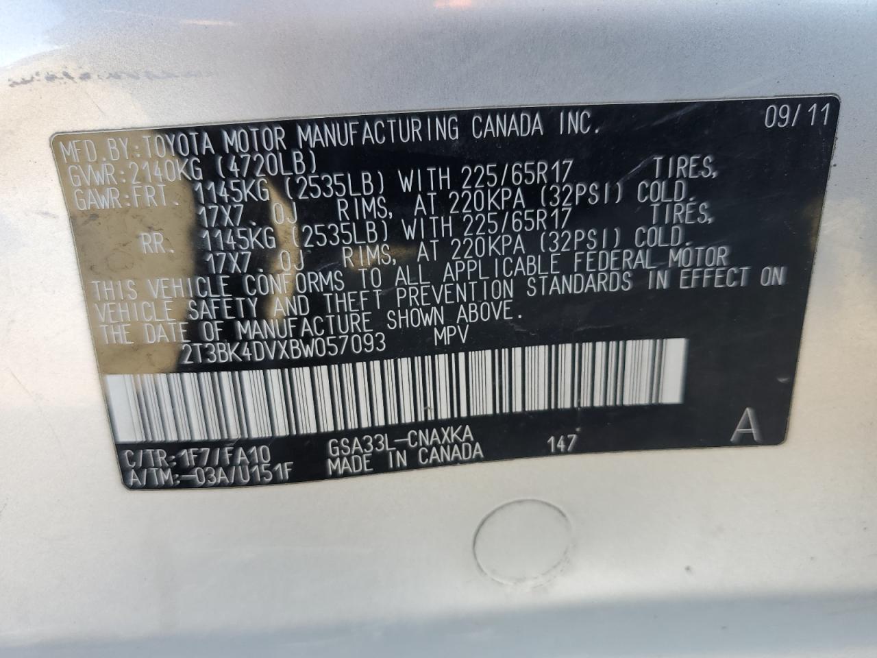 2011 TOYOTA RAV4