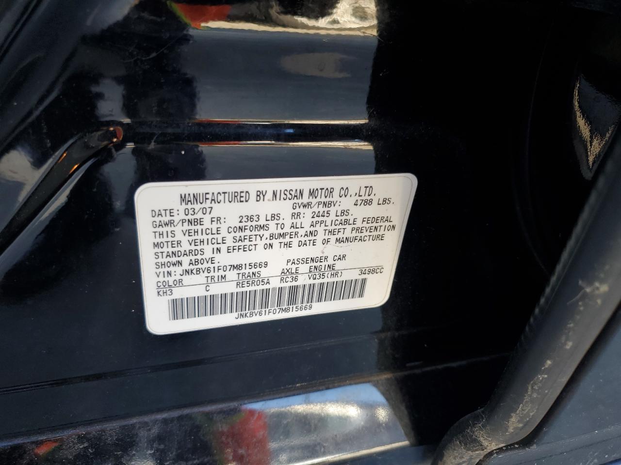 2007 INFINITI G35